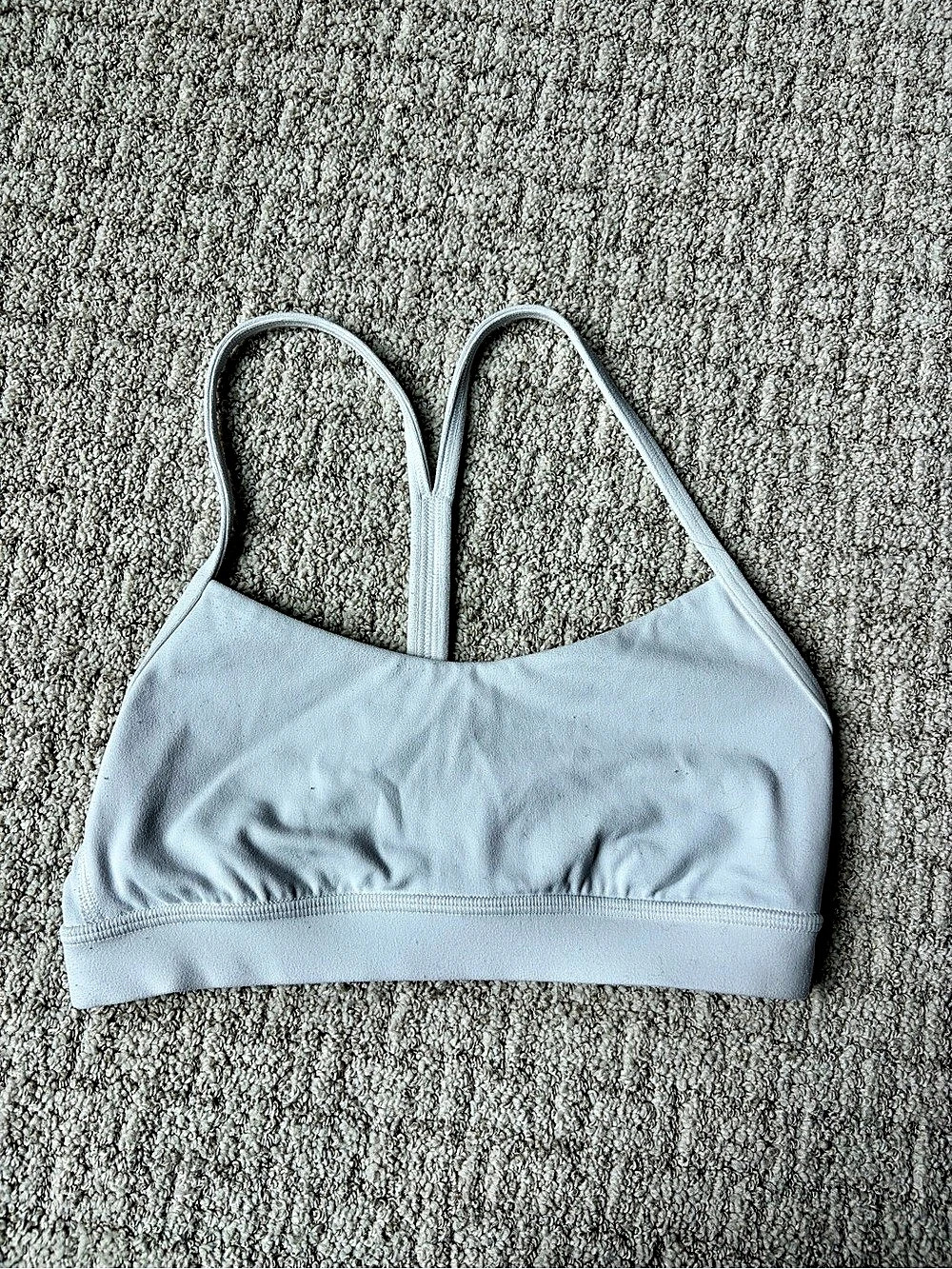 lululemon Flow Y White Sports Bra